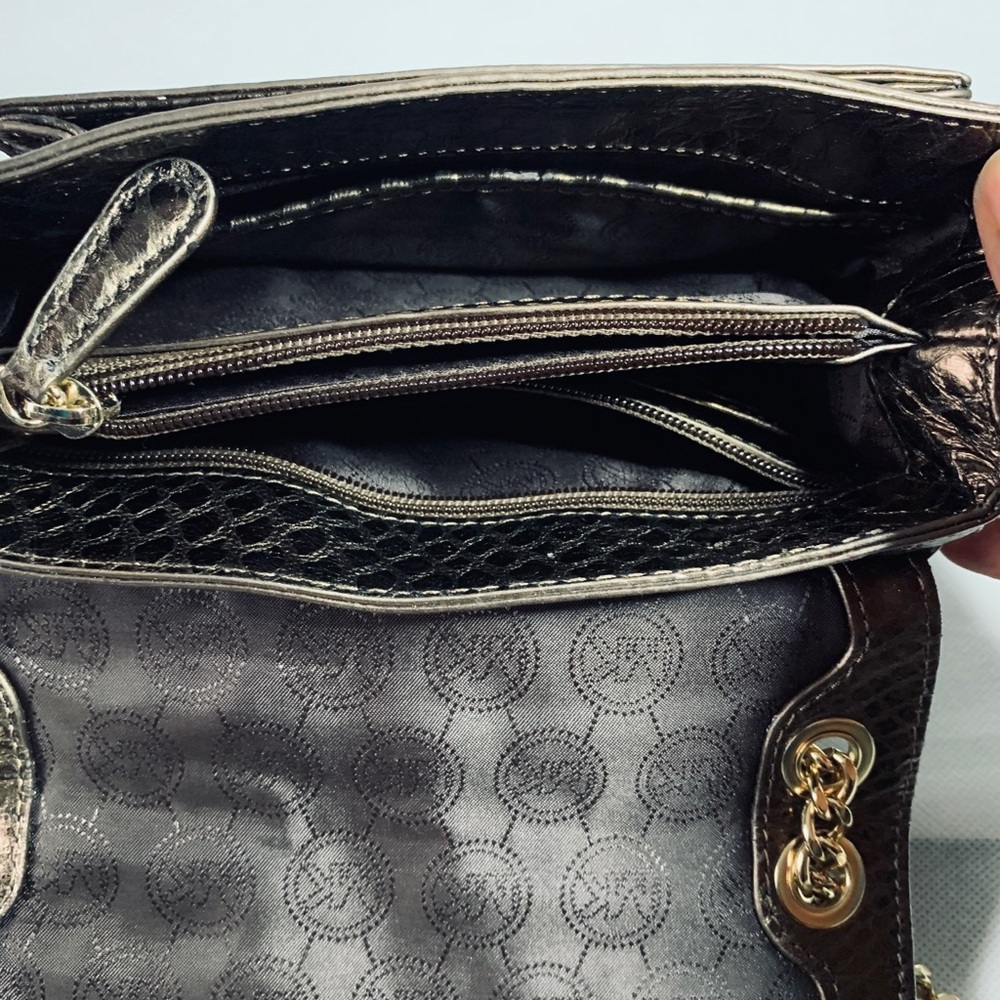 Michael Kors Sloan Metallic Python-Effect Bag - image 6